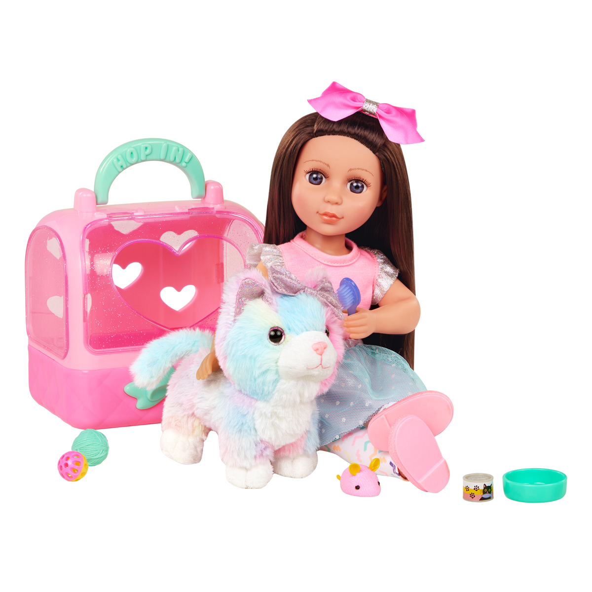 Plush Cat Carrier Set