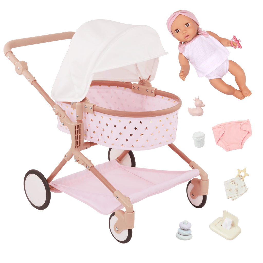 Doll Double Stroller Set