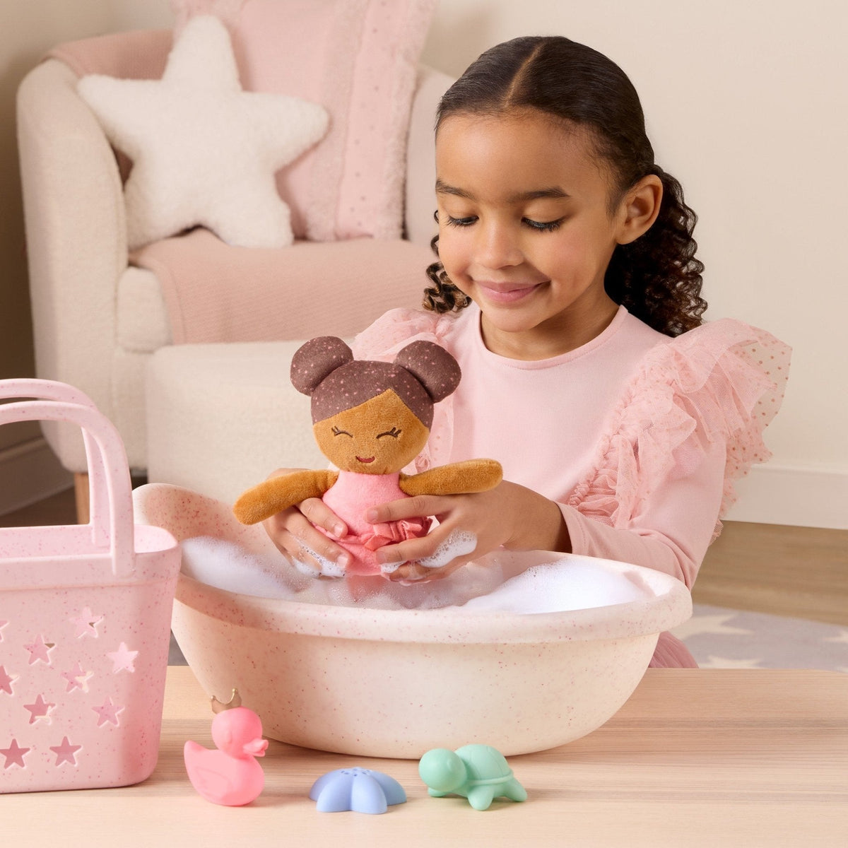 Bath Doll and Basket