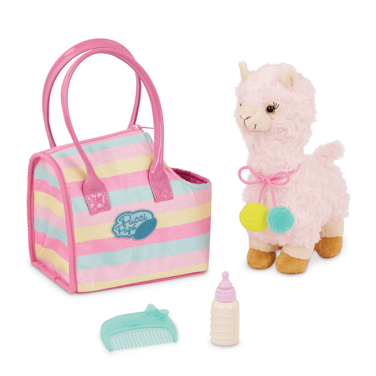 Striped Bag and Llama