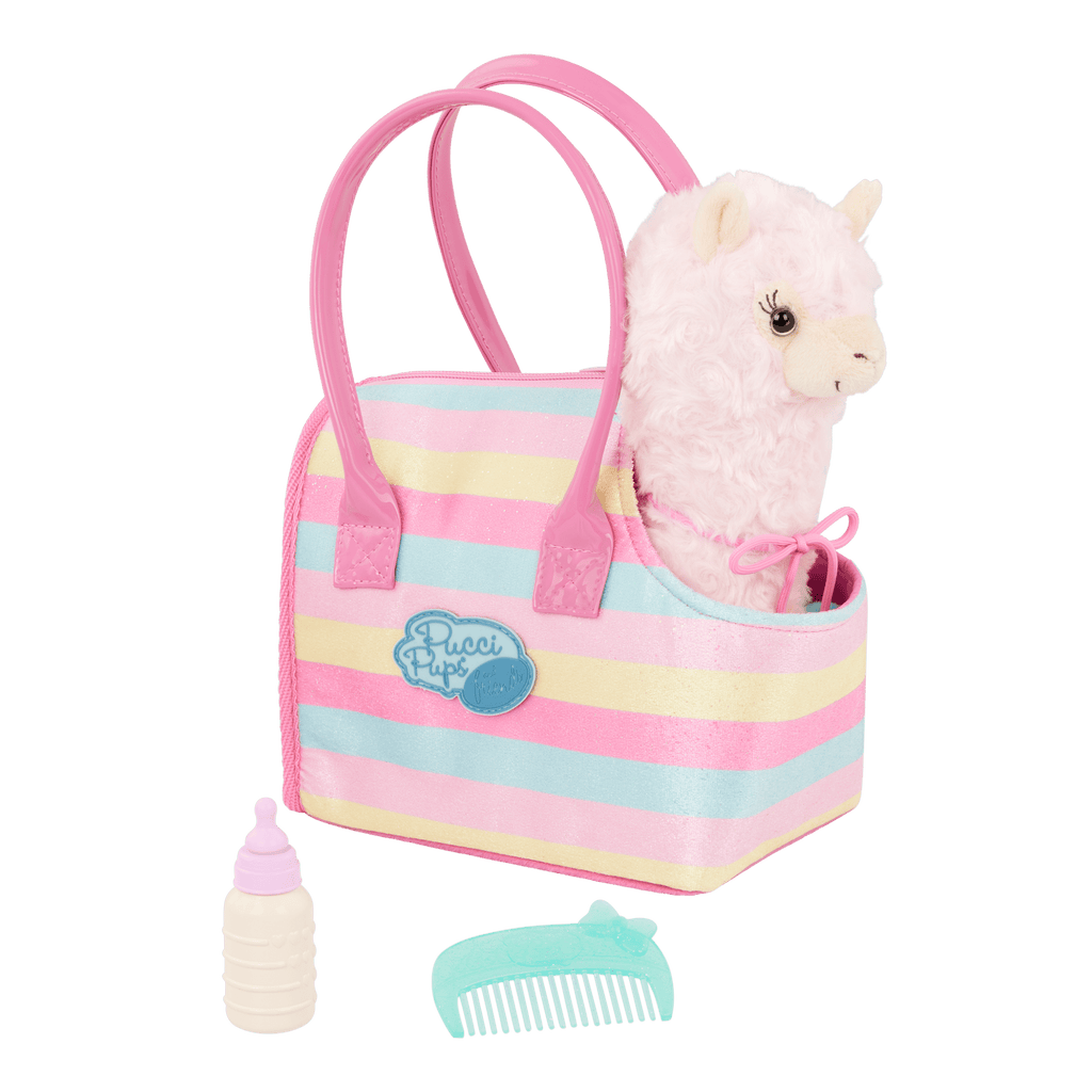 Striped Bag and Llama