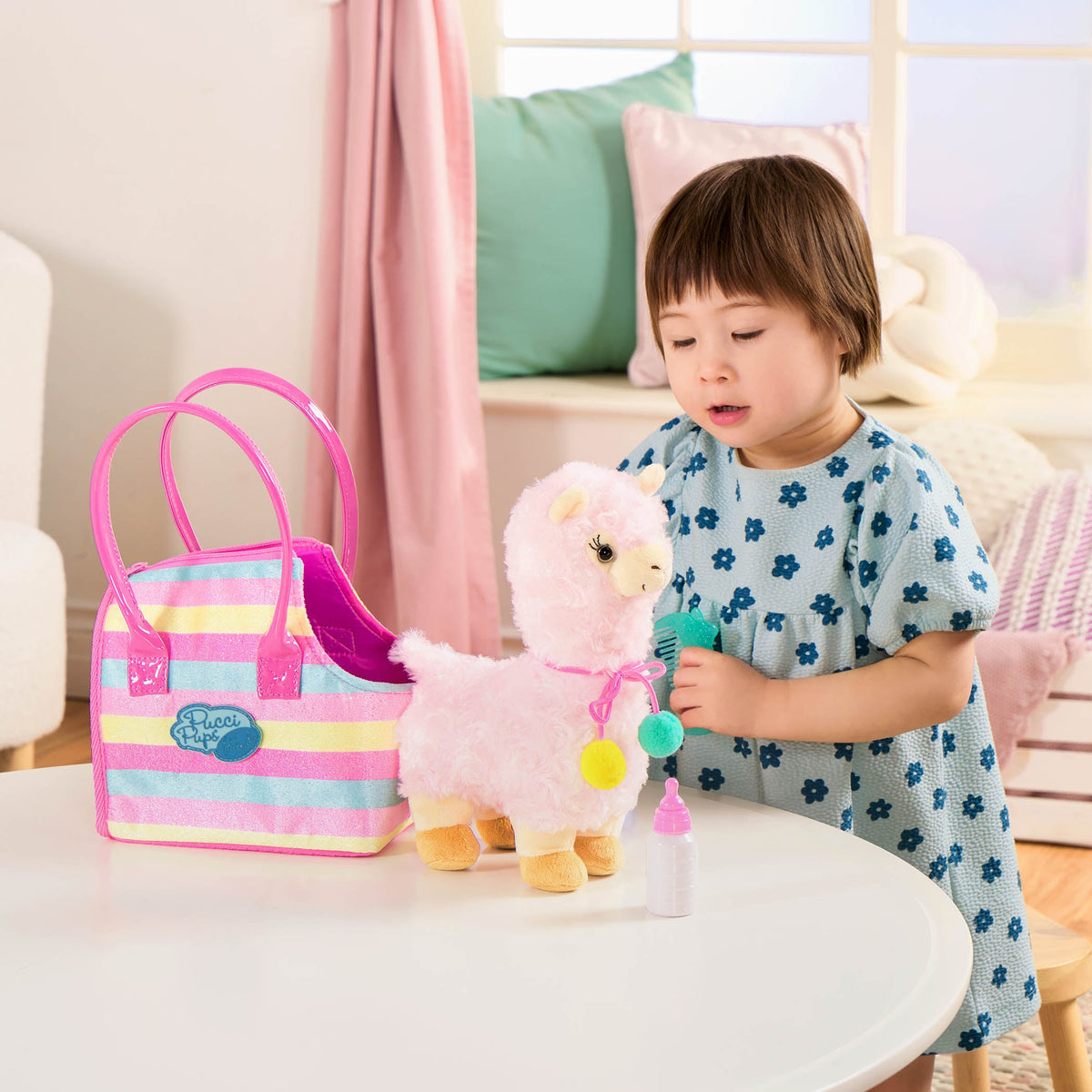 Striped Bag and Llama